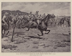 Med de australske tropper i Sydafrika, rider for et fald